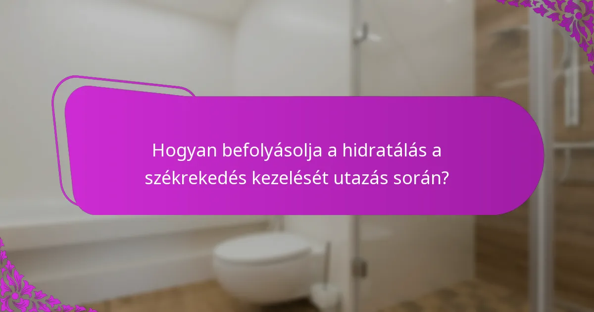 Milyen jellemzőkkel kell rendelkeznie az utazásra alkalmas hidratáló csomagoknak a székrekedés kezeléséhez?