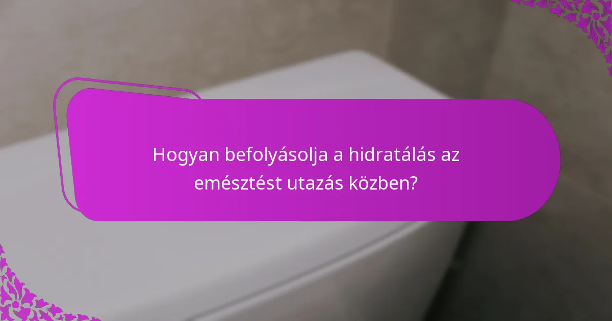 Mik az utazók számára hatékony hidratálási stratégiák?