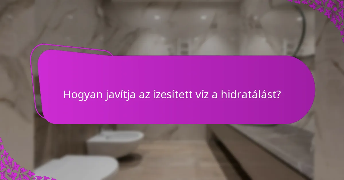 Hogyan javítja az ízesített víz a hidratálást?