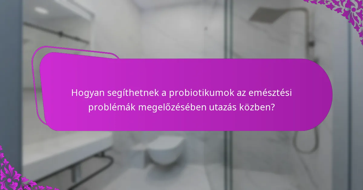 Hogyan segíthetnek a probiotikumok az emésztési problémák megelőzésében utazás közben?