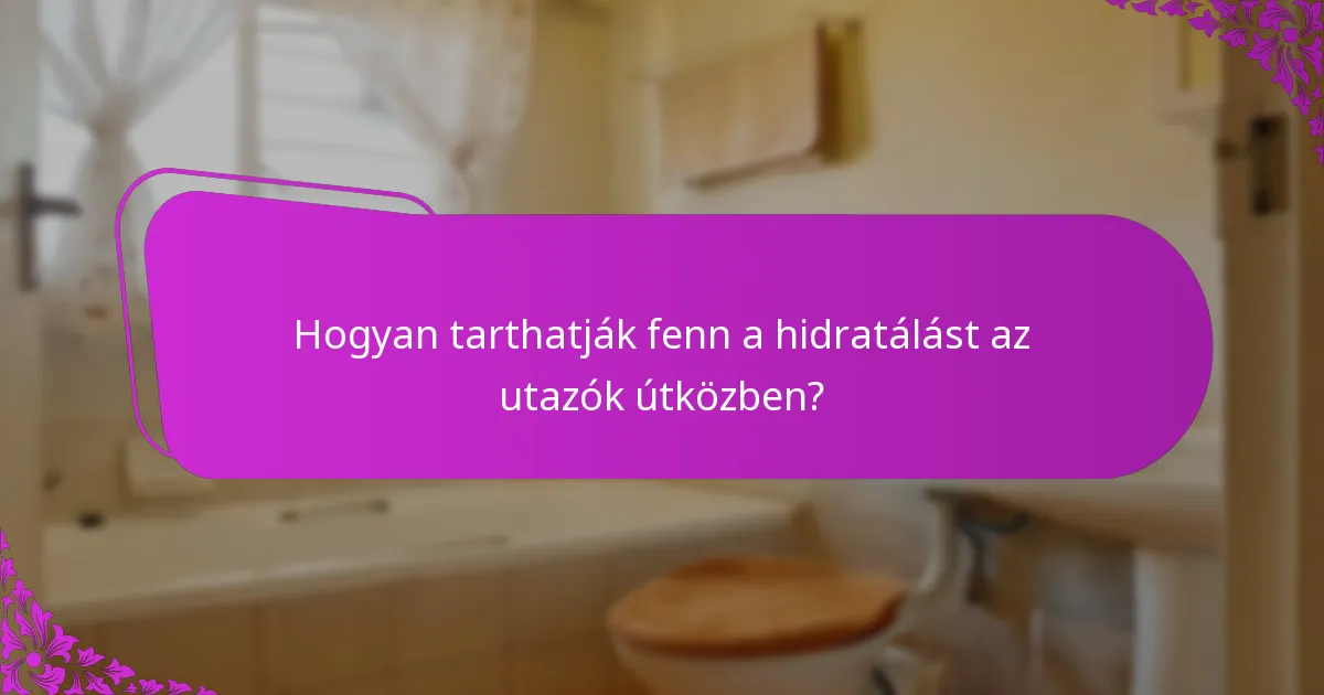 Hogyan tarthatják fenn a hidratálást az utazók útközben?