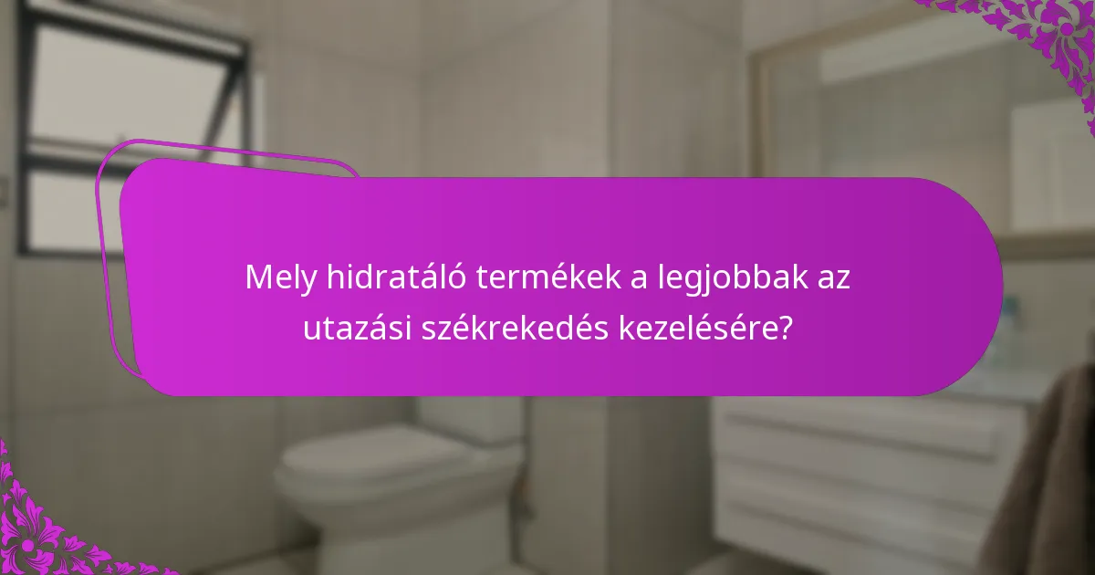 Milyen további tényezők járulnak hozzá a székrekedéshez utazás közben?