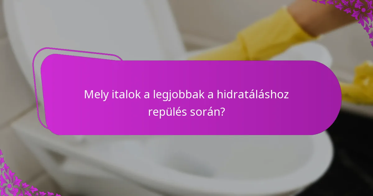Mely italok a legjobbak a hidratáláshoz repülés során?