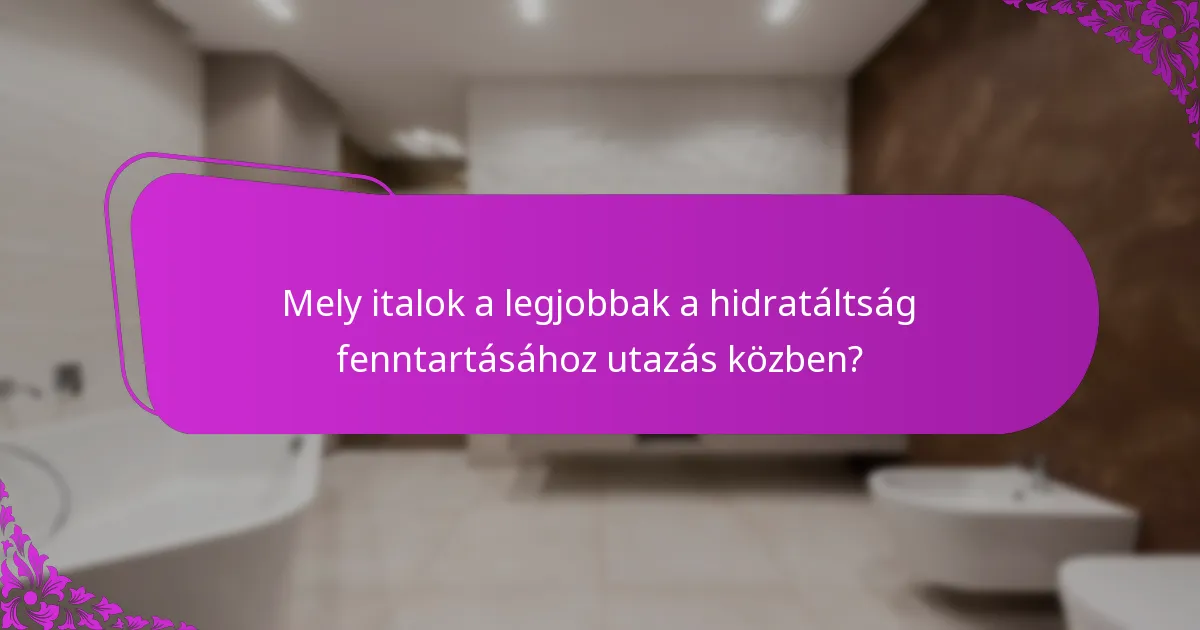 Hogyan figyelhetik az utazók a hidratáltsági szintjüket?