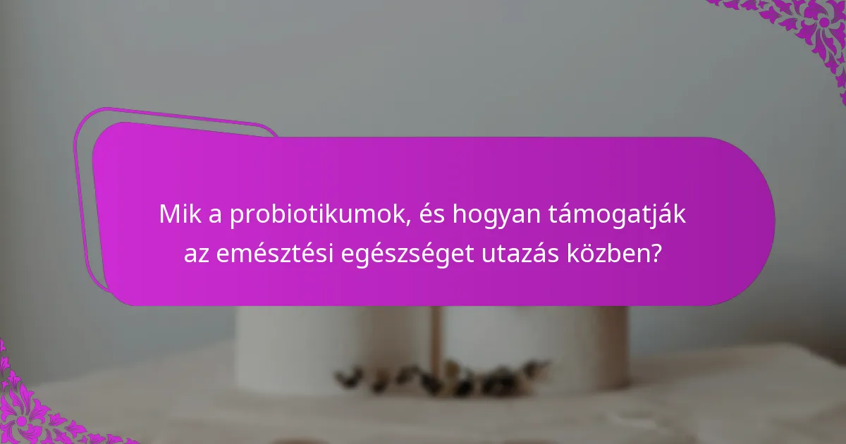 Mik a kockázatok és szempontok a probiotikumok használatakor utazás közben?