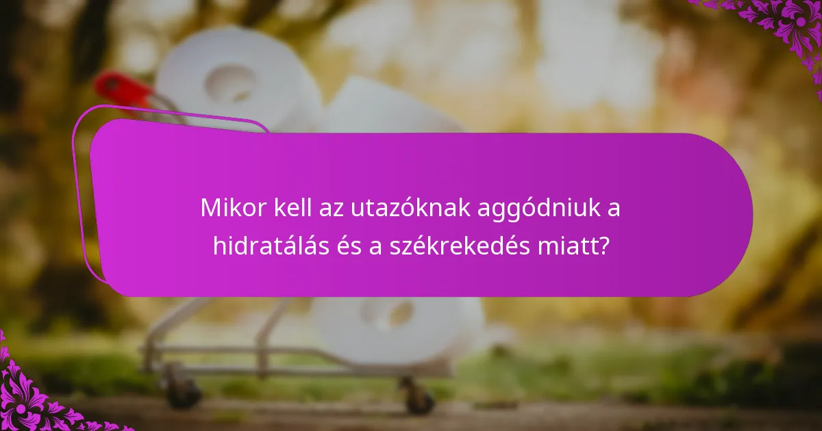 Mik a legjobb gyakorlatok a székrekedés kezelésére utazás közben?
